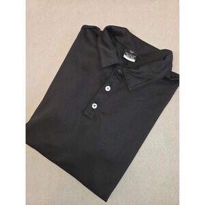Nike Golf Dri-FIT Polo Shirt Men's XL Black Performance Activewear Swoosh Logo
